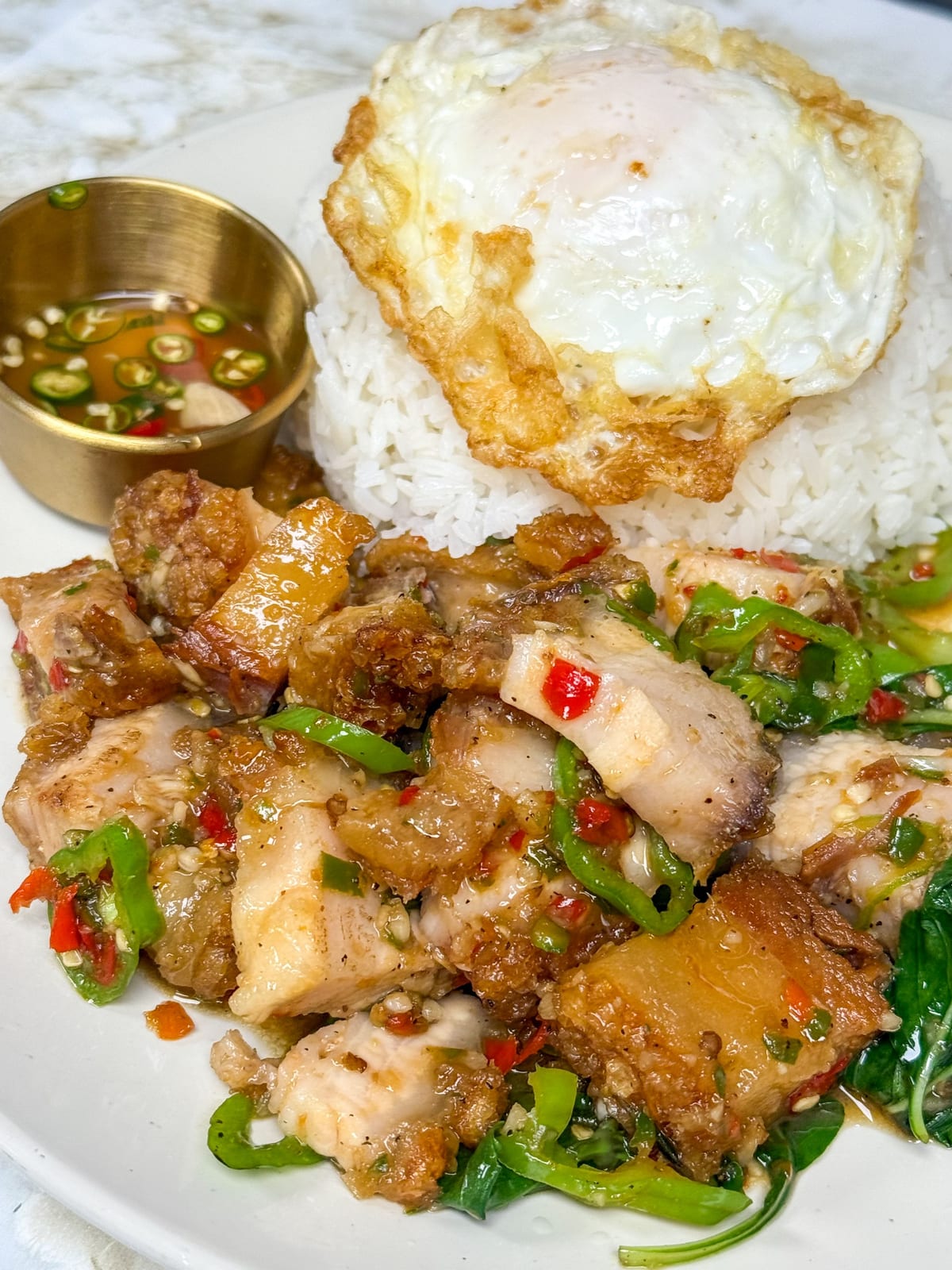Krapraw Moo Krob Over Rice