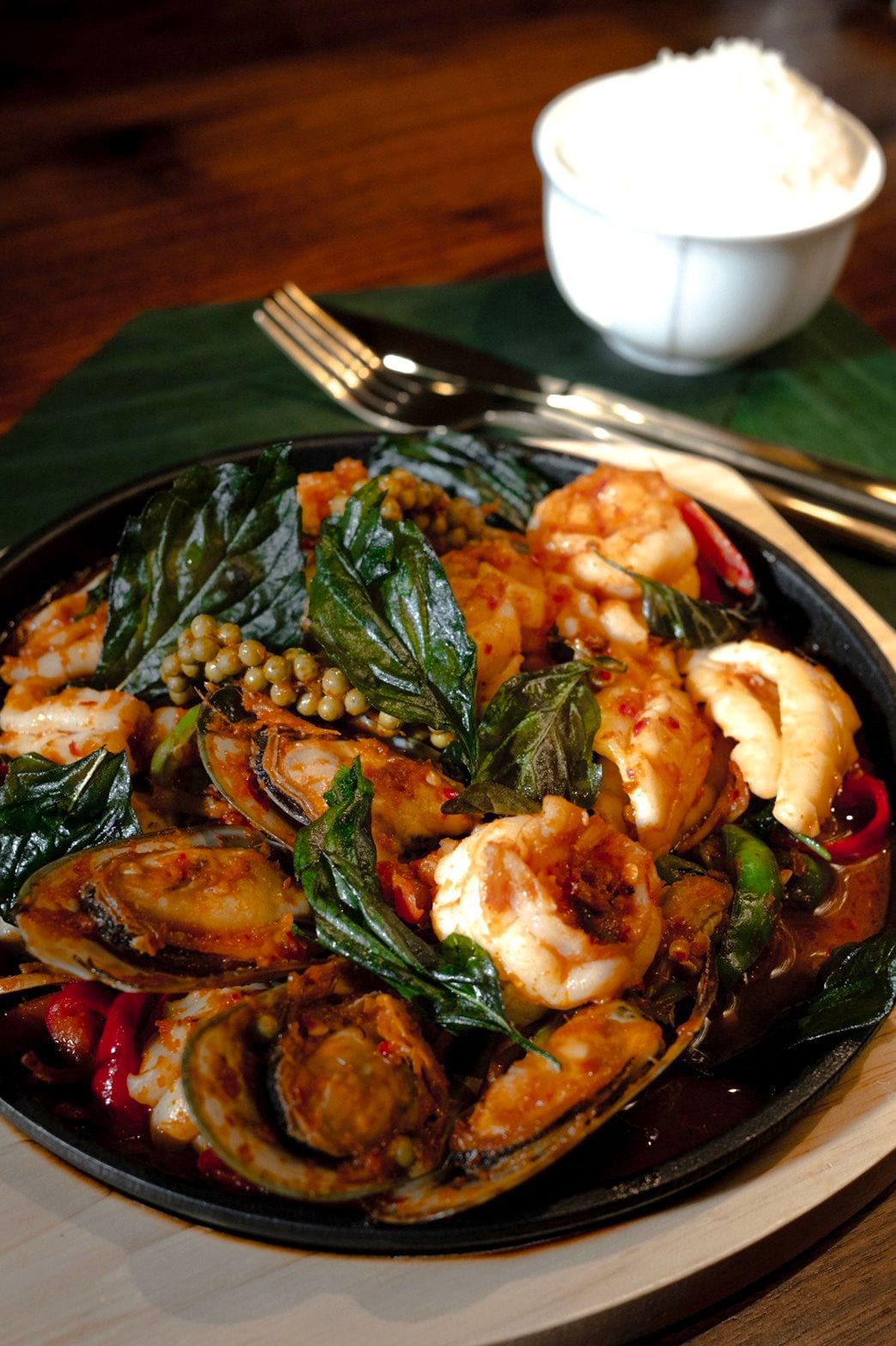 Pad Cha Talay Hot Pan