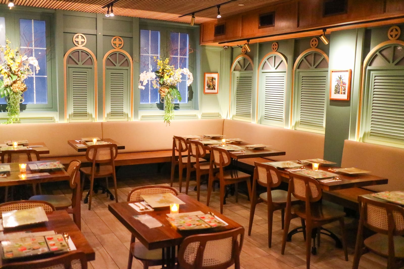 The Mitr Thai dining room set for a private event